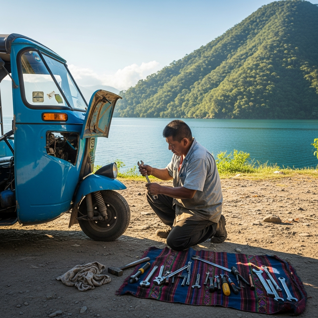 Experienced mechanic working on car engine repair and diagnostics in San Marcos